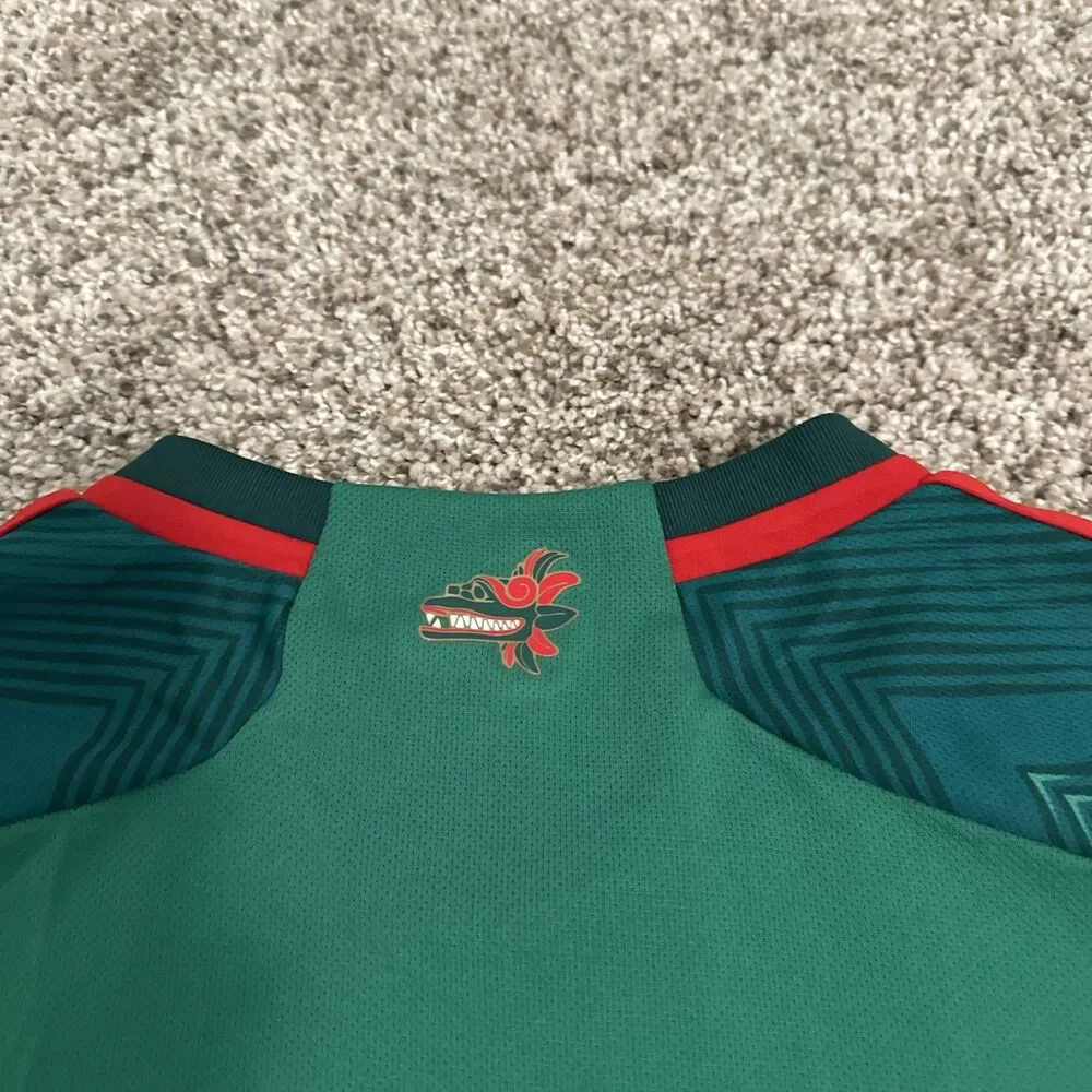 adidas Men's Mexico National Team 2022/23 Green Slim Fit Jersey - Size Medium